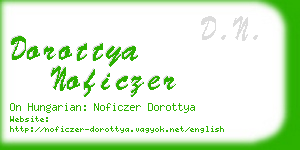 dorottya noficzer business card